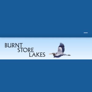 Burnt Store Lakes website banner with a great blue heron in flight