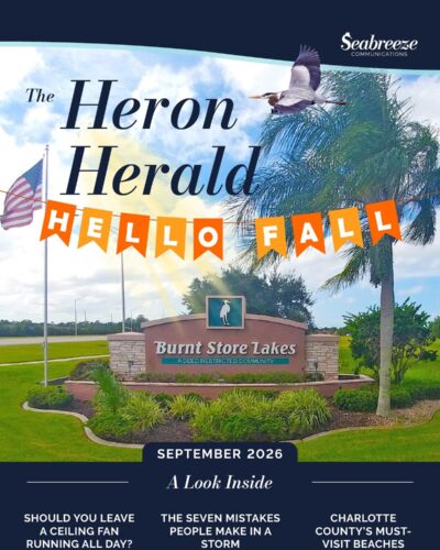 The Heron Herald September 2026 cover, Burnt Store Lakes