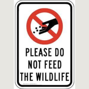 Please Do Not Feed The Wildlife road sign